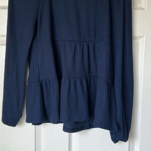 Elegant Navy Blue Women's Top